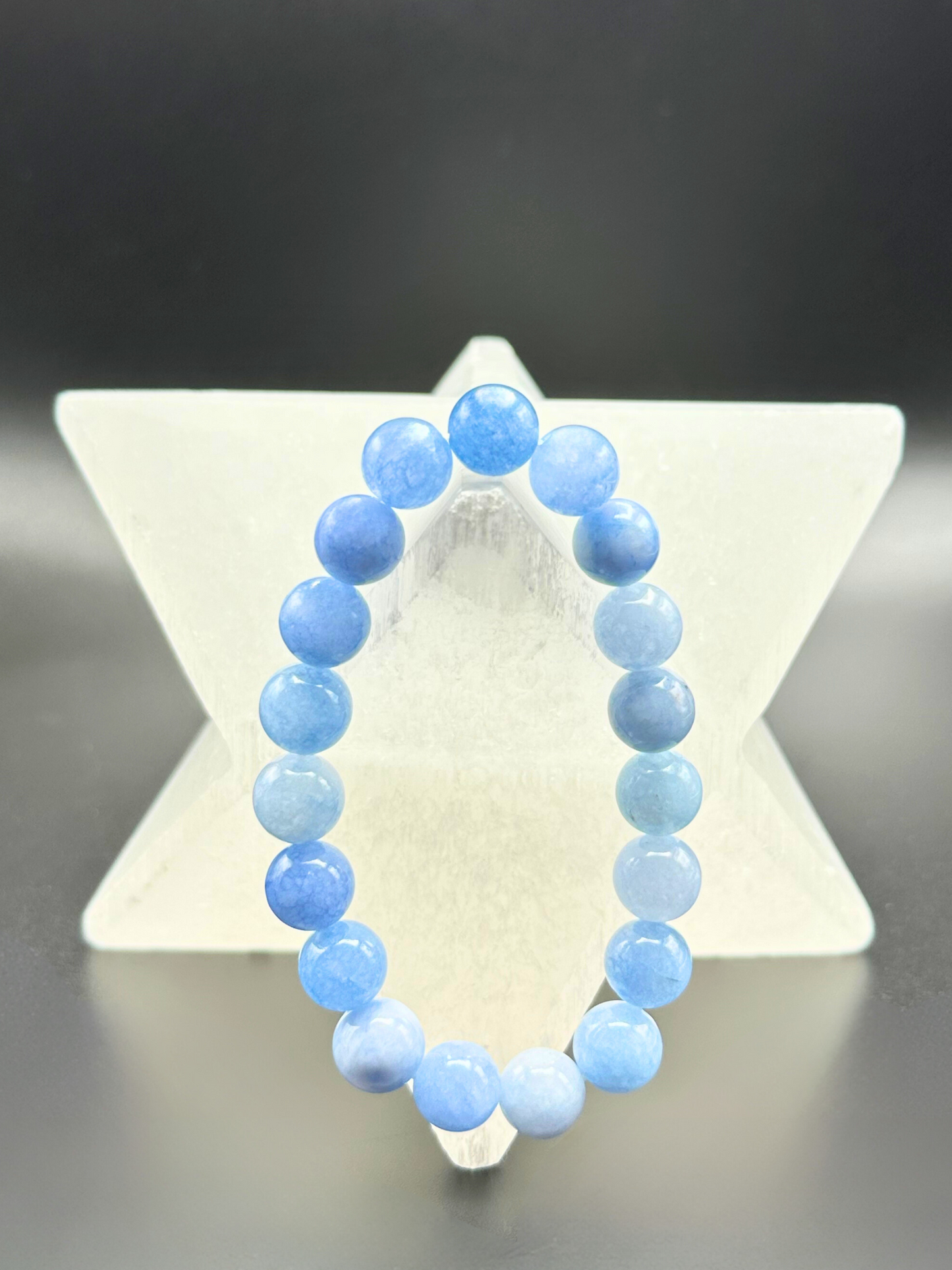 Blue-Aquamarine Bead Bracelet