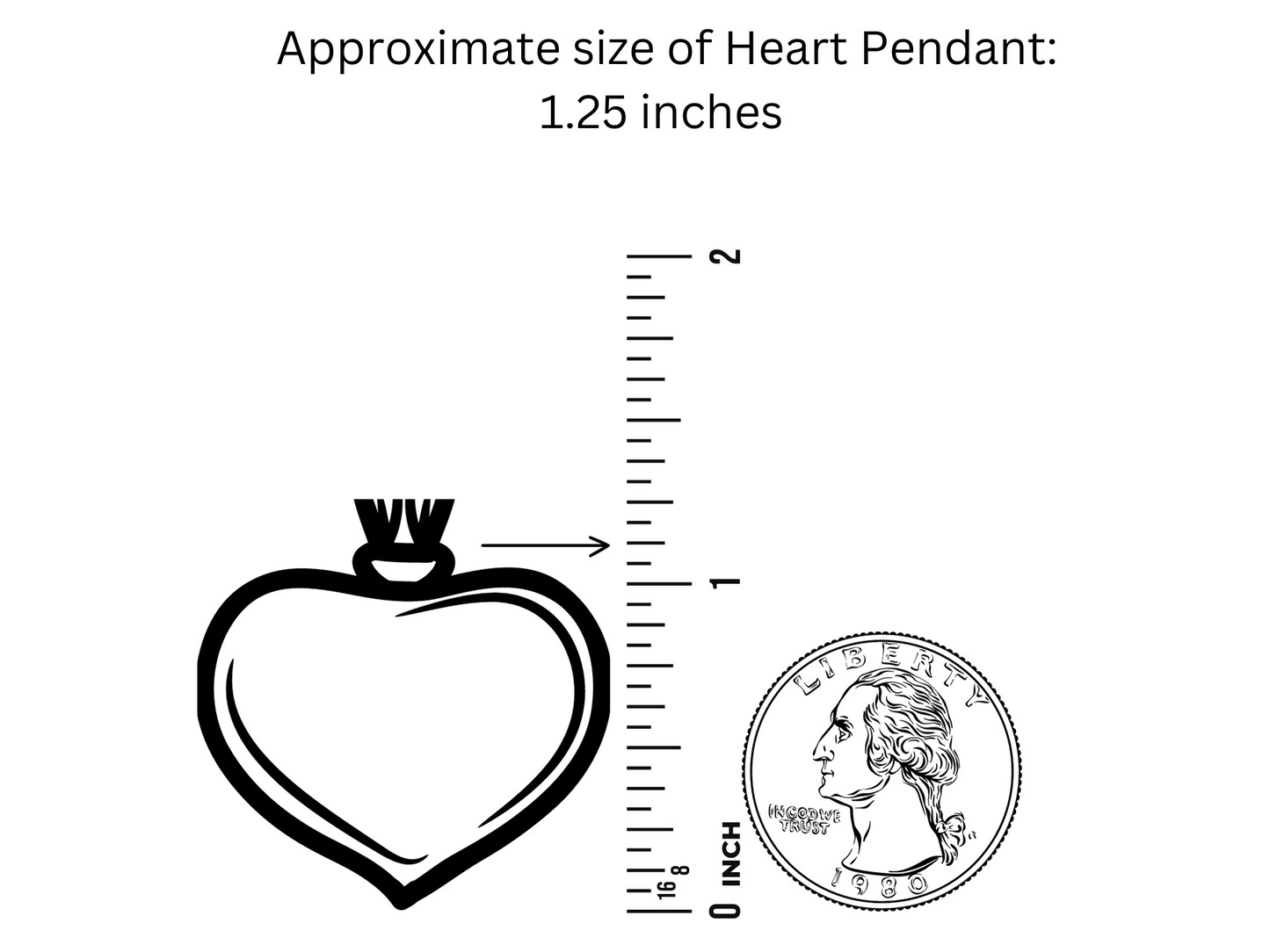 Colgante de corazón de cuarzo transparente