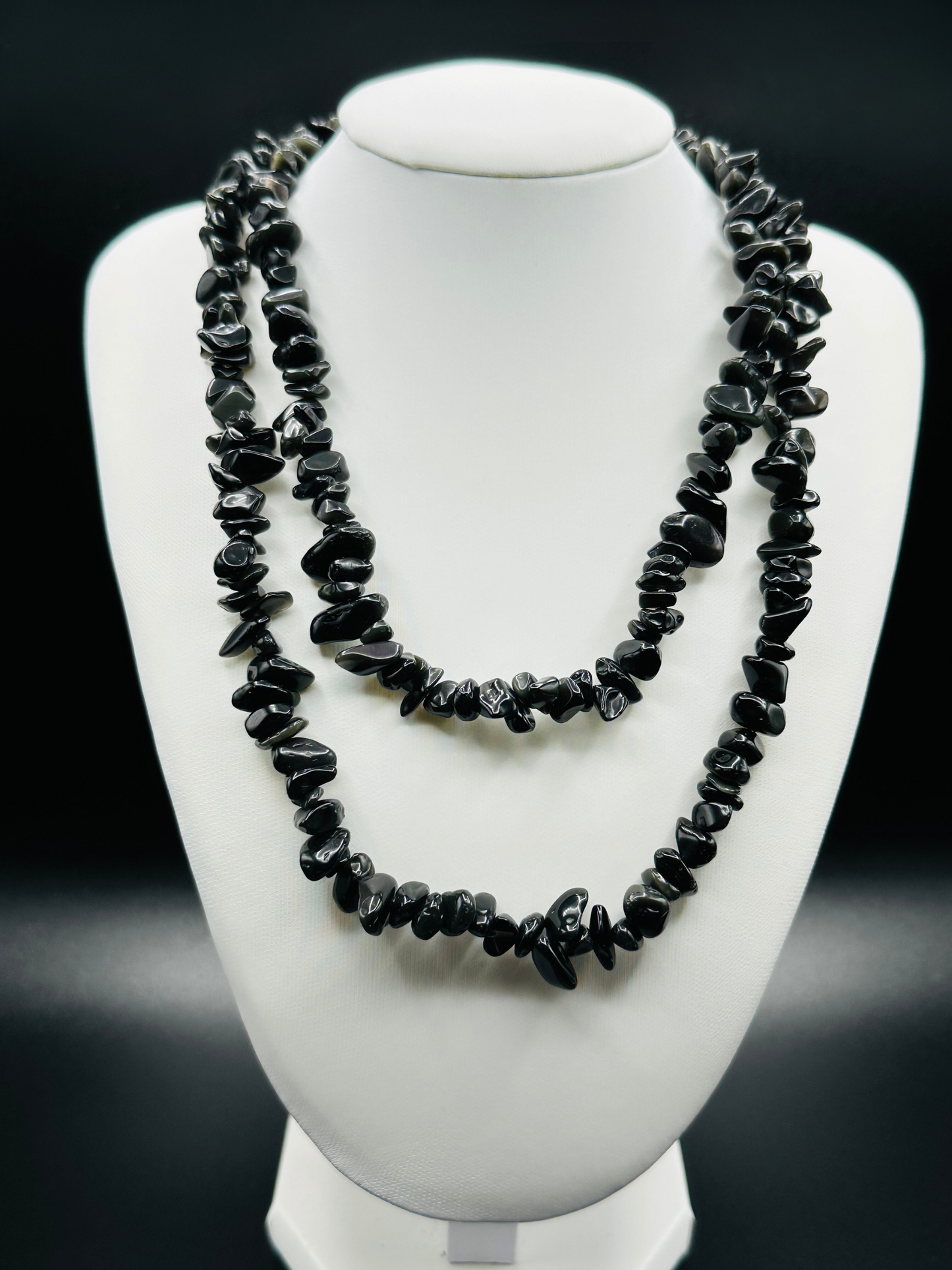 Obsidian Chips Necklace