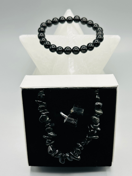 Obsidian Necklace Box Set