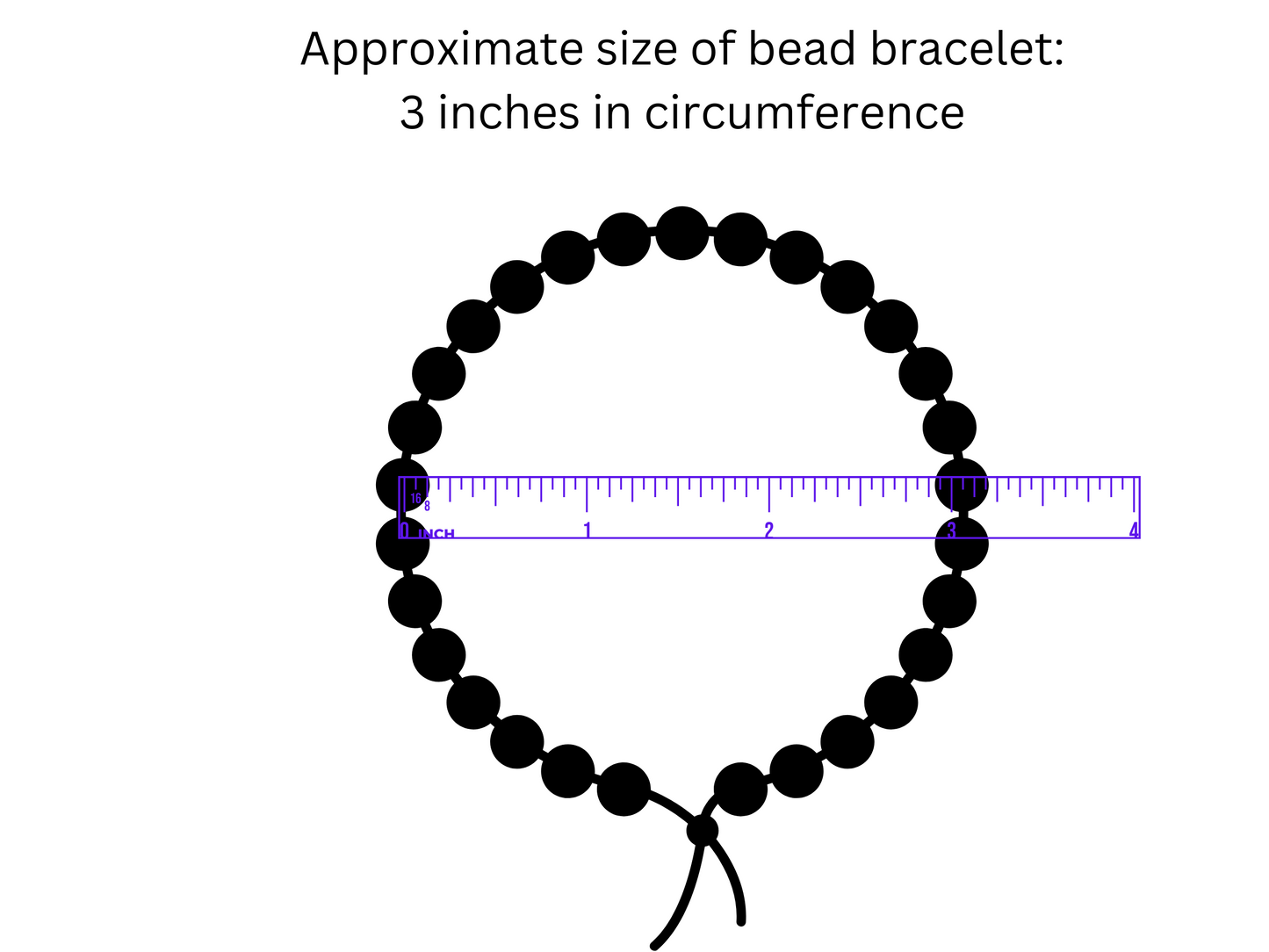 Black Labradorite Bead Bracelet (Large Wrist Size)
