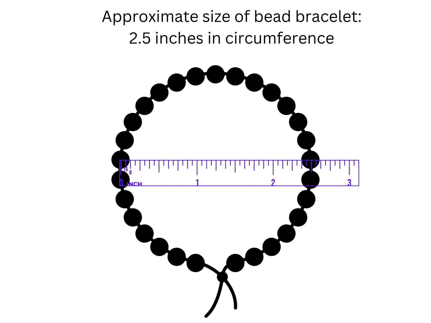 Black Striped Agate Bead Bracelet