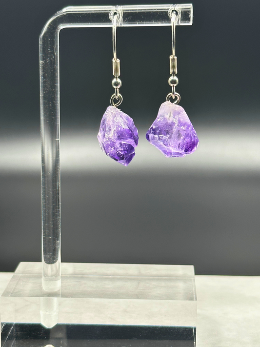 Pendientes de cristal de amatista